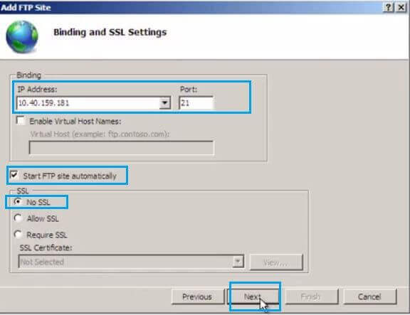 Installing and Configuring FTP server On Windows IIS 7