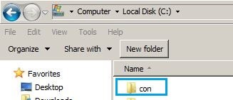 How To Create And Delete CON Folder In Windows