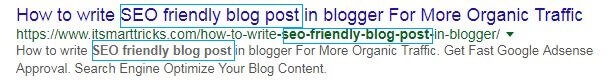How To Write SEO Friendly Blog Post In Blogger For More Organic Traffic