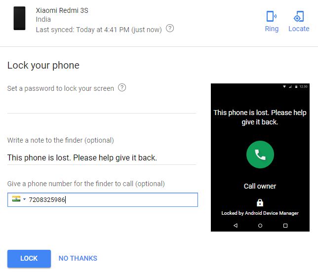 How to Track Lost Android Phone and Lock with Erase Your Data