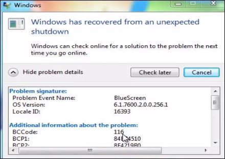 How to fix "Windows has Recovered from an Unexpected Shutdown Error"
