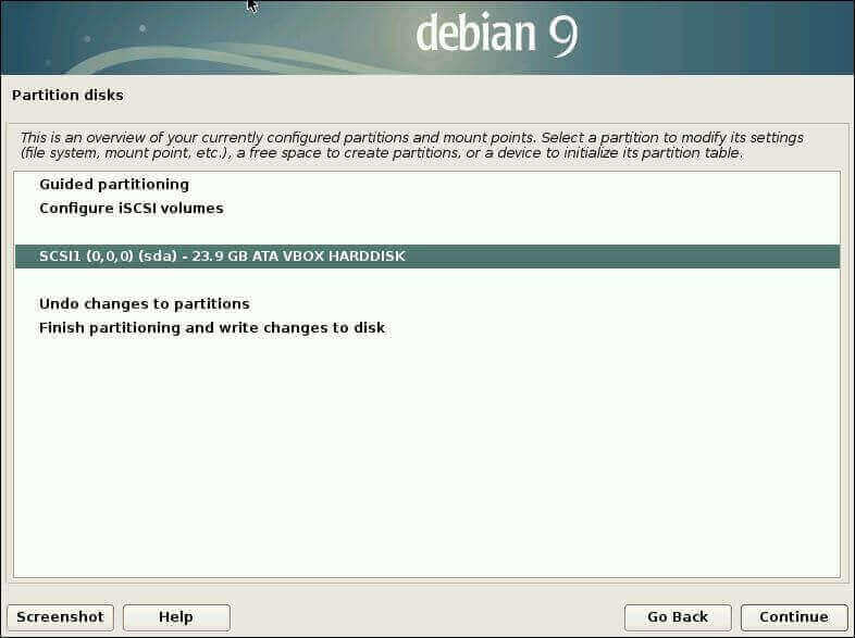 How to Install Debian 9 Stretch Step by Step With Snapshots