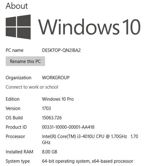 How To Find Windows Operating System Build Version