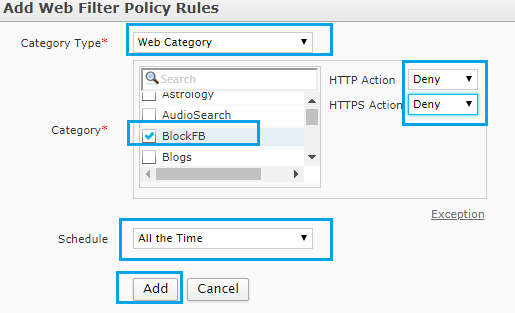 How To Block Websites in Cyberoam Firewall