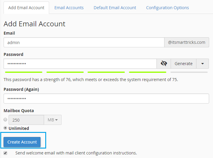 How To Create Email Accounts in cPanel