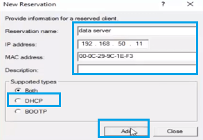Configuration Of DHCP Reservation On Windows Server 2016