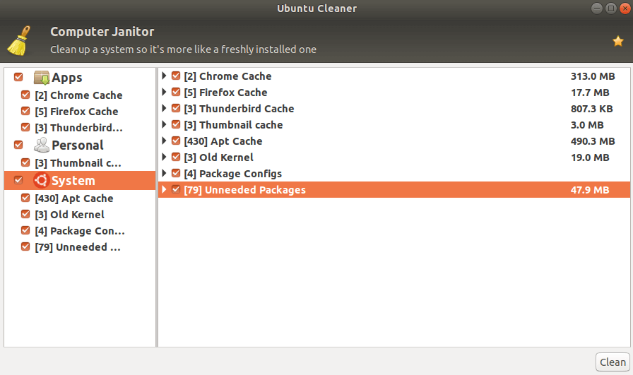 Step By Step Install Ubuntu Cleaner On Ubuntu 18.04 To Free Up Some Space