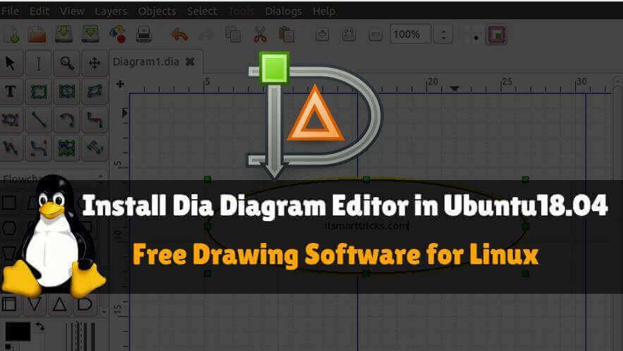 How to install Dia Diagram Editor in Ubuntu 18.04 – Free Drawing Software for Linux