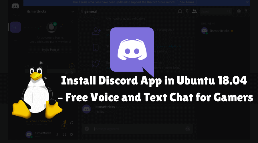 How to install Discord App in Ubuntu 18.04 – Free Voice and Text Chat for Gamers