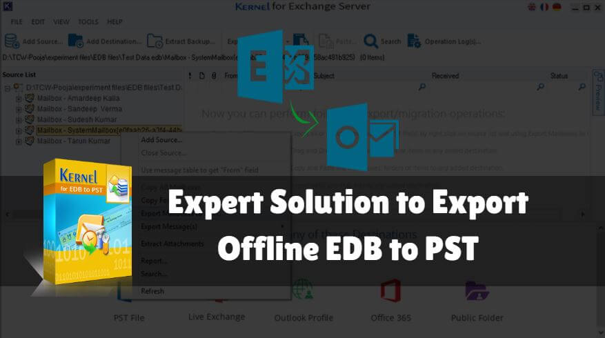 Expert Solution to Export Offline EDB to PST