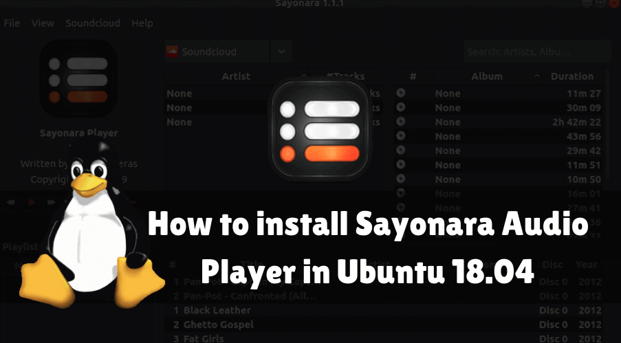 How to install Sayonara Audio Player in Ubuntu 18.04