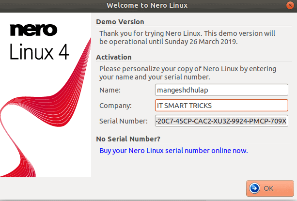 How to install Nero Linux Burning ROM Software in Ubuntu 18.04