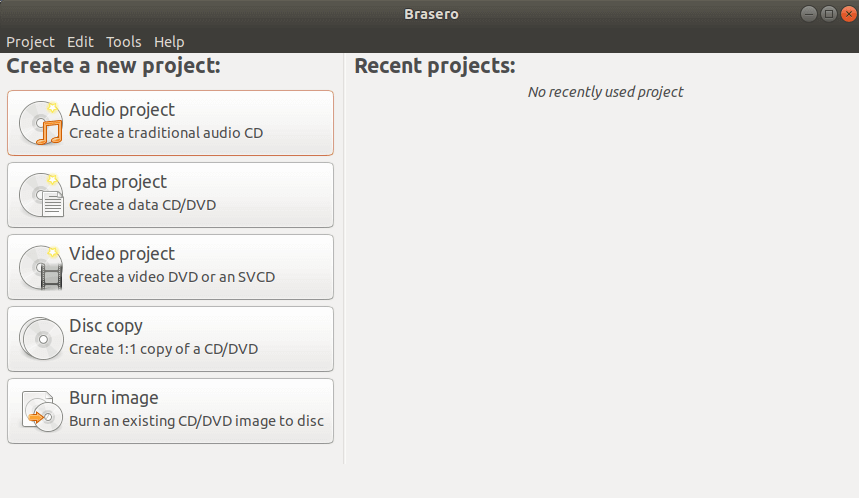 How to install Brasero Disc Burner Software in Ubuntu 18.04