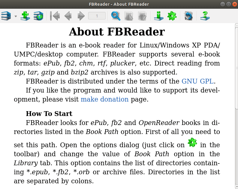 How to install FBReader e-Book Reader in Ubuntu 18.04
