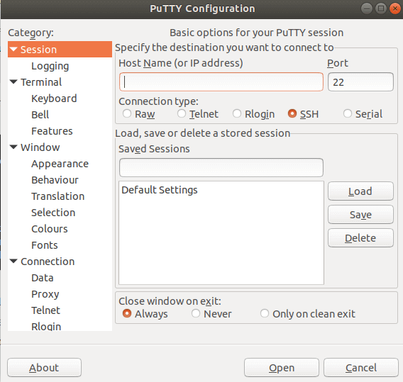 How to install PuTTY SSH and Telnet Client in Ubuntu 18.04