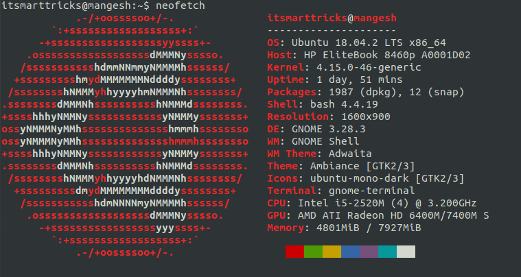 How to install Neofetch System Information Tool in Ubuntu 18.04