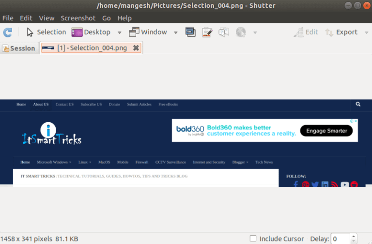 How to install Shutter Screenshot Tool in Ubuntu 18.04 – A Best Screenshot Tool For Linux