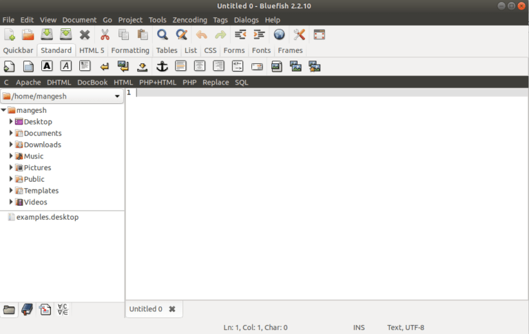 How to install Bluefish Editor in Ubuntu 18.04