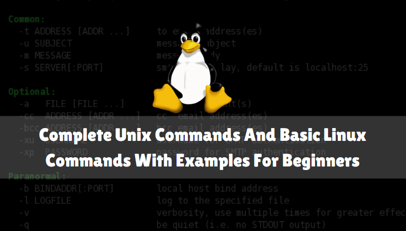 Complete Unix Commands And Basic Linux Commands With Examples For Beginners