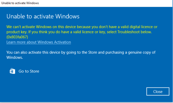 [FIX] We Can't Activate Windows On This Device Because You Dont Have A Valid Digital Licence Or Product Key