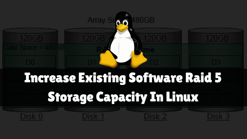 How to Increase Existing Software Raid 5 Storage Capacity In Linux