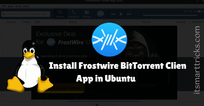 How to install Frostwire BitTorrent Client App in Ubuntu