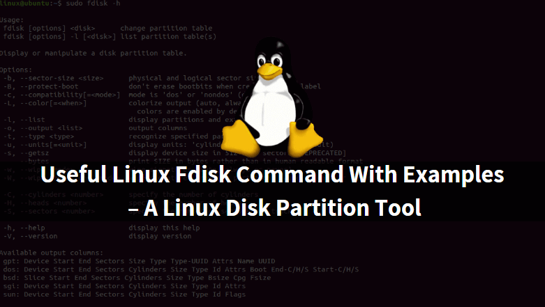 Useful Linux Fdisk Command With Examples – A Linux Disk Partition Tool