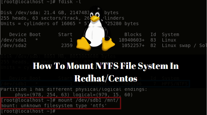 How To Mount NTFS File System In Redhat/Centos How To Mount NTFS File System In Redhat/Centos