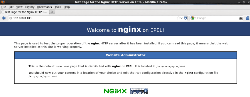 How To Install Nginx Server In Redhat/Centos/Fedora