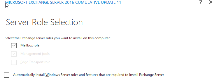 Step by Step Install and Configure Exchange Server 2016 on Windows Server 2016 Step by Step Install and Configure Exchange Server 2016 on Windows Server 2016