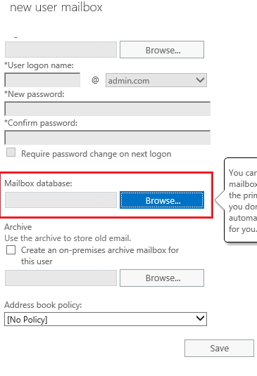 How to Create User Mailbox in Exchange Server 2016