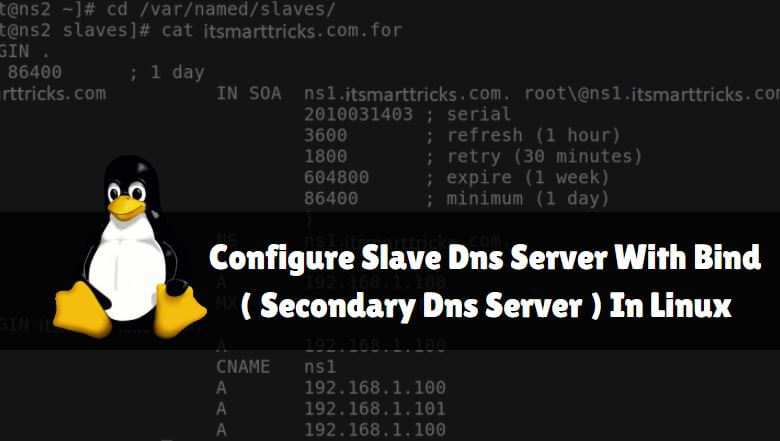 How to Configure Slave Dns Server With Bind ( Secondary Dns Server ) In Linux