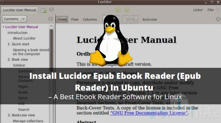 How to Install Lucidor Epub Ebook Reader (Epub Reader) In Ubuntu – A Best Ebook Reader Software for Linux