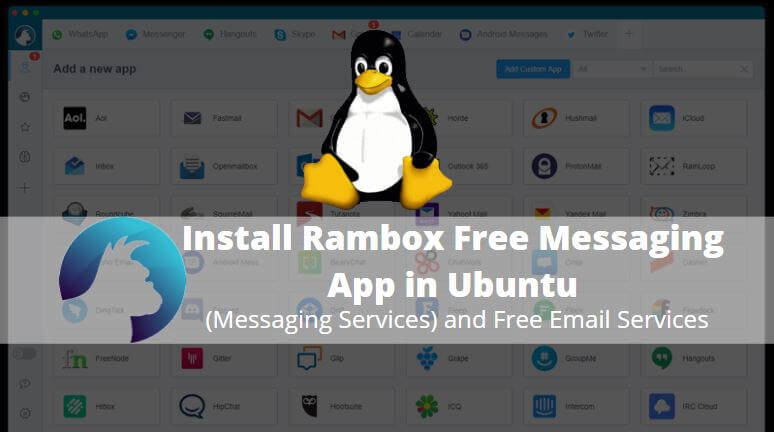 How to install Rambox Free Messaging App in Ubuntu (Messaging Services) and Free Email Services