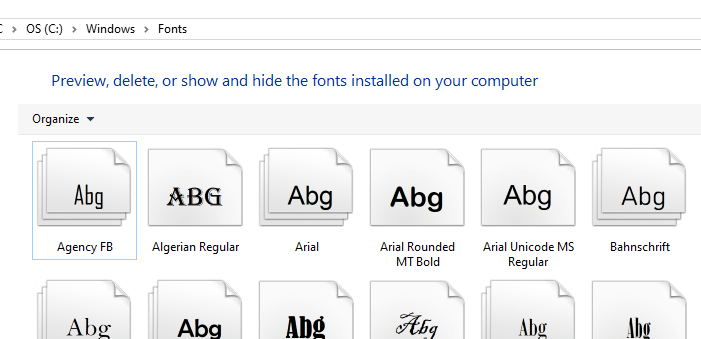 How to Install Fonts in Microsoft Windows