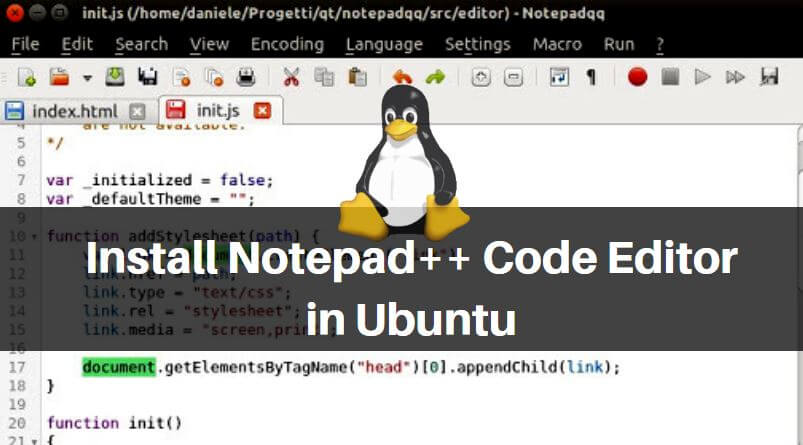 How to Install Notepad++ Code Editor in Ubuntu