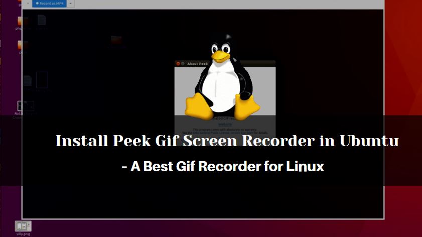 How to Install Peek Gif Screen Recorder in Ubuntu – A Best Gif Recorder for Linux