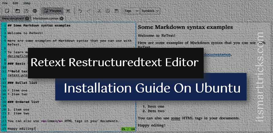 How to Install Retext Restructuredtext Editor in Ubuntu – A Markdown Editor For Linux