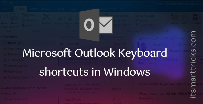 Microsoft Outlook Keyboard shortcuts in Windows