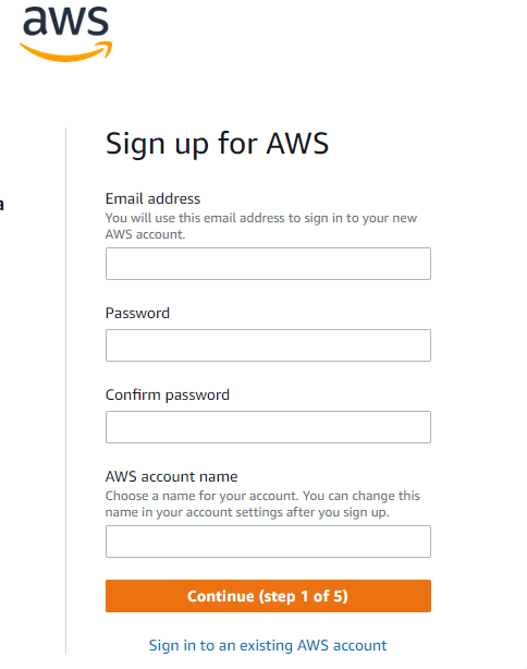 Sign up for AWS