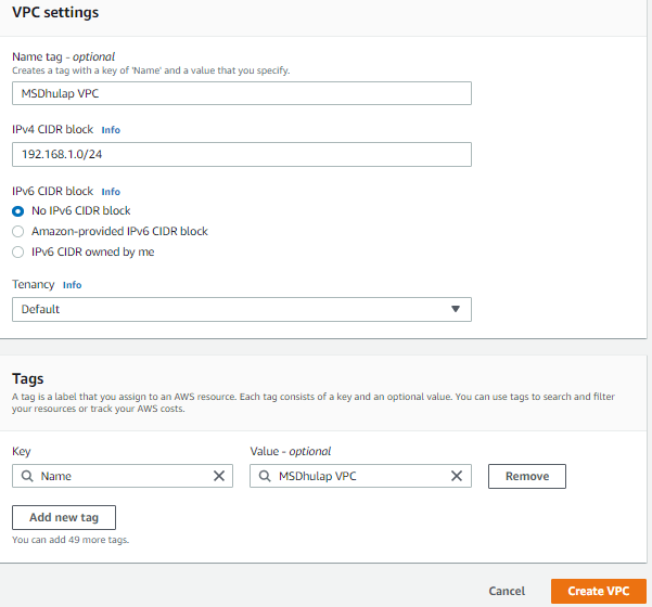 How to Create and configure Custom VPC (Virtual Private Cloud) in AWS Cloud VPC settings