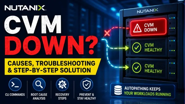 Nutanix CVM Down: Causes, Immediate Troubleshooting, and Safe Recovery