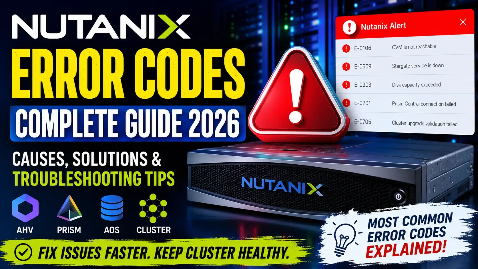 Nutanix Error Codes